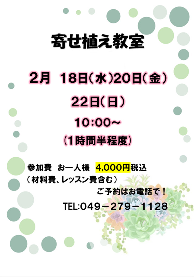 2月寄植え